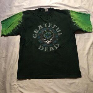 Vintage Sundog Grateful Dead Stealie Green Tie Dye T-shirt Mens Large Rare